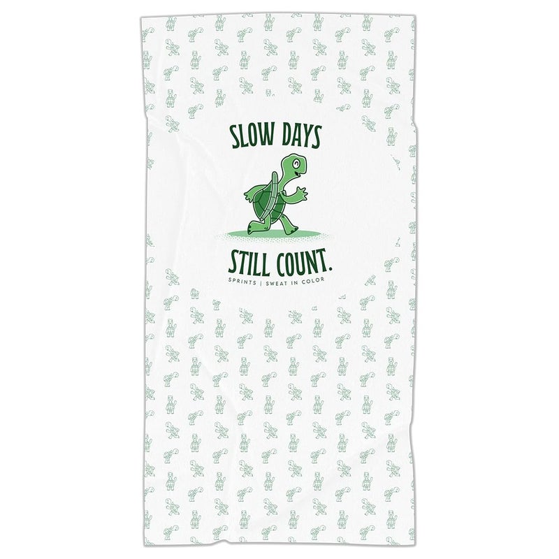 Sprints Athletic Running Towel  Full-Sized  Car Seat Cover - Moisture Wicking (Slow Days Still Count) - Image 1
